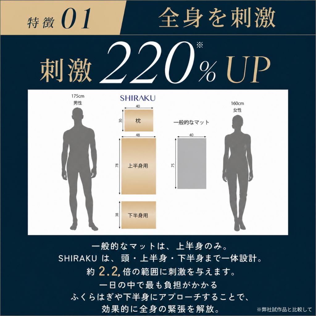 Amazon.co.jp: 【SHIRAKU(シラク)公式】リカバリーマット/上半身+